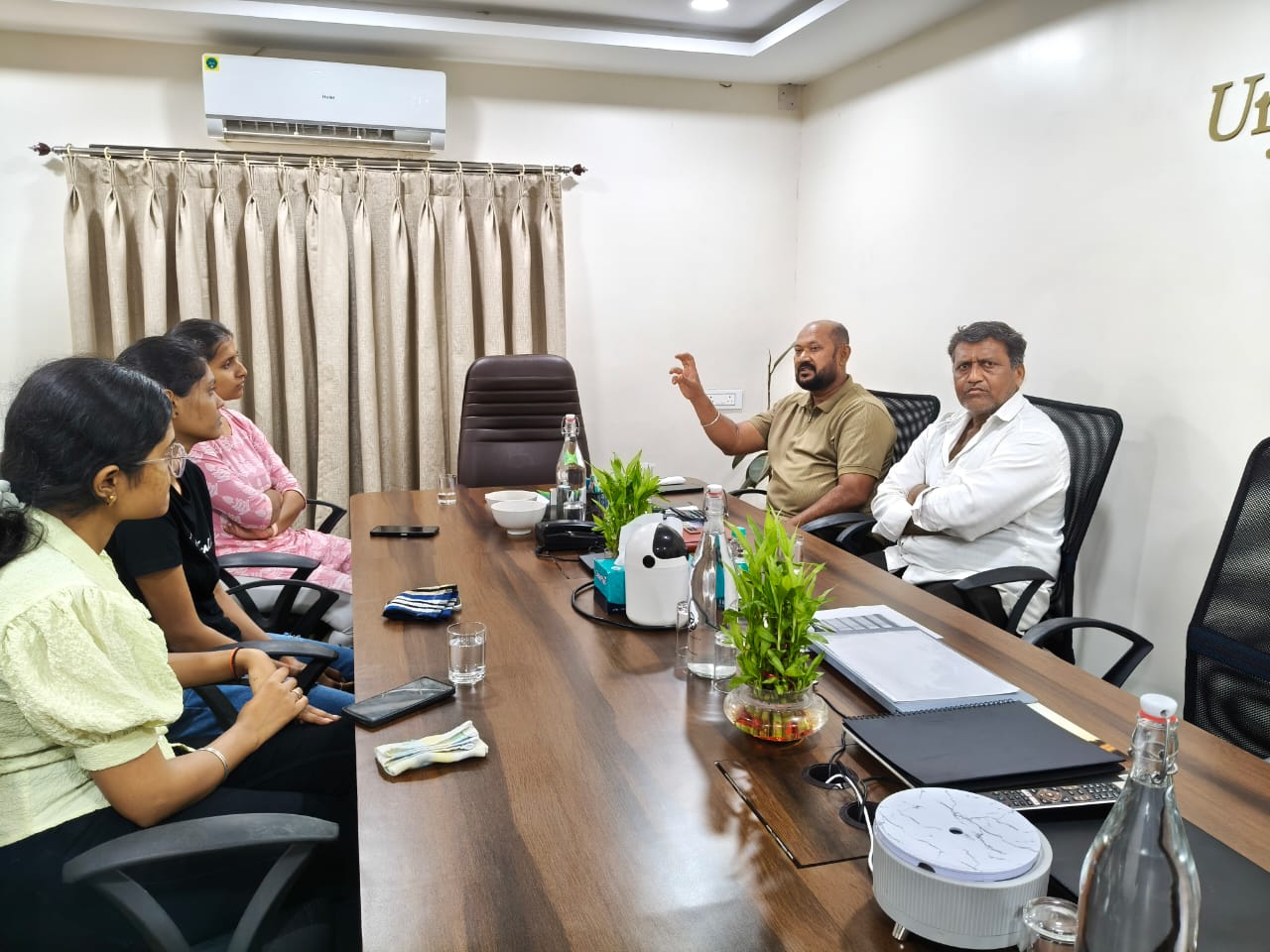 Team discussion at Aadi Technology office